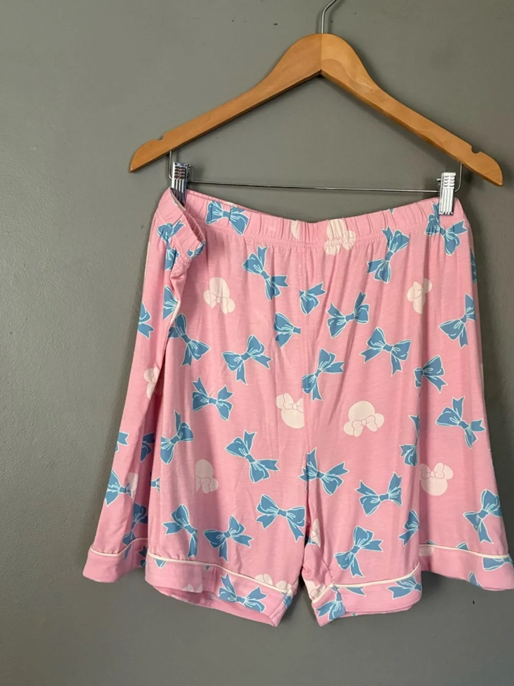 NWT Disney Parks Minnie Mouse Bow Pajama Set Pastel Pink Coquette Loungewear 2X